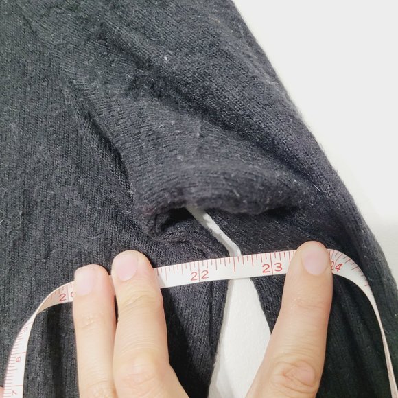 a:glow Maternity Knit Sweater Tunic Top Black Pullover Long Sleeve Womens Large - Picture 8 of 8